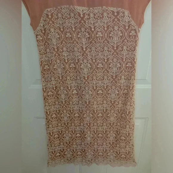 Sundance Rose Palace Peach‎ and White Embroidered Dress Size Small - Picture 6 of 8